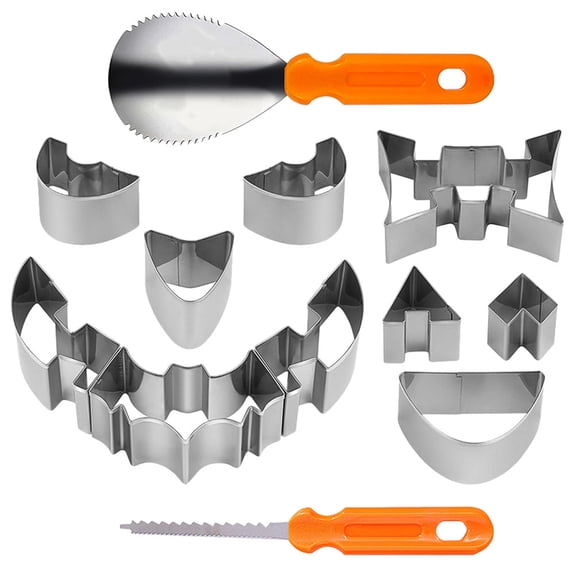 NIYANGLE 1 Set Pumpkin Template Kit Assorted Color for Professional Carving Projects