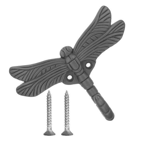 NIYANGLE 1 Set of Cast Iron Dragonfly Hook Decorative Wall Hanger for Garage Use