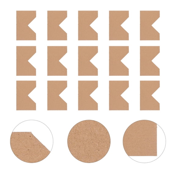 NIYANGLE 100Pcs Chocolate Cardboard Corner Protectors for Frame Thickened Kraft Paper Wrap