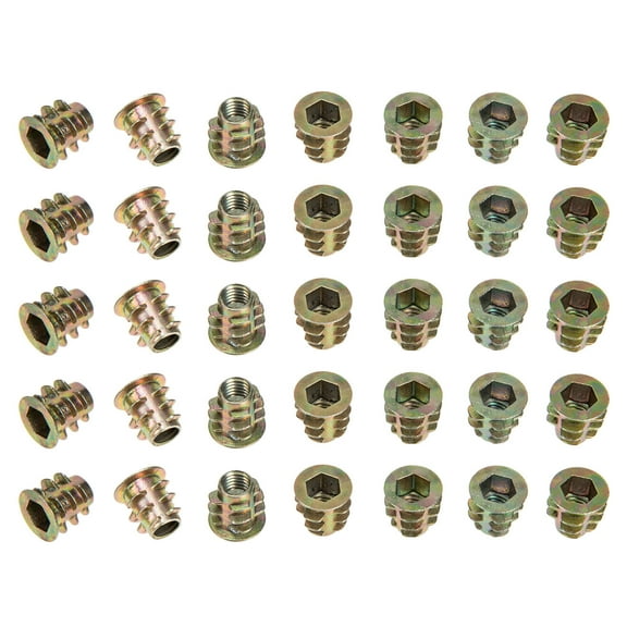 NIYANGLE insert nuts for wood Furniture Wood Nuts Zinc Alloy 100pcs