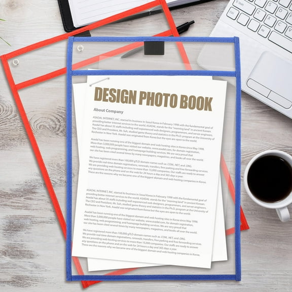 NIYANGLE 10Pcs Dry Erase Pockets for File Pockets Reusable Erasable Waterproof Rectangular Sheet Protectors