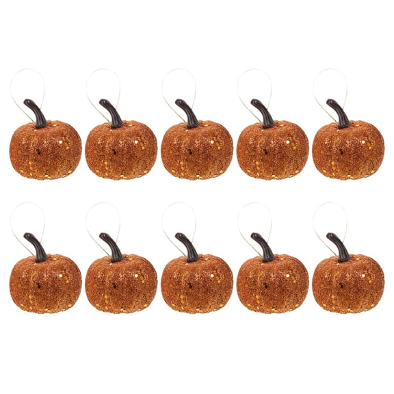 NIYANGLE 10Pcs Fake Small Pumpkins Light Brown Autumn Decorations for Fall Harvest Decoration Props