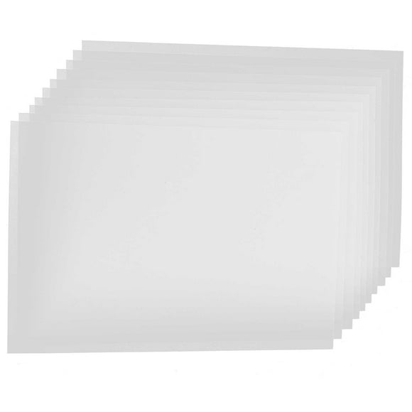 NIYANGLE 10Pcs Heat Shrink Sheets Shrink Plastic Sheets for Crafts White Translucent Material