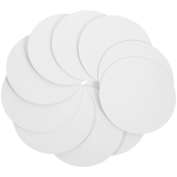 NIYANGLE 10Pcs Round Cake Display Boards White Paper Dessert Tray For Weddings And Birthday Parties 5.7In