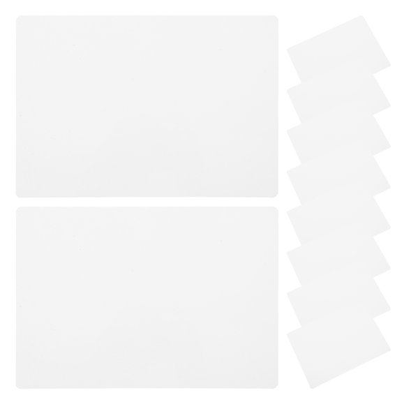 NIYANGLE 10pcs High Visibility Rectangular Dry Erase Boards for Information Display - PVC Whiteboards for Retail Shops