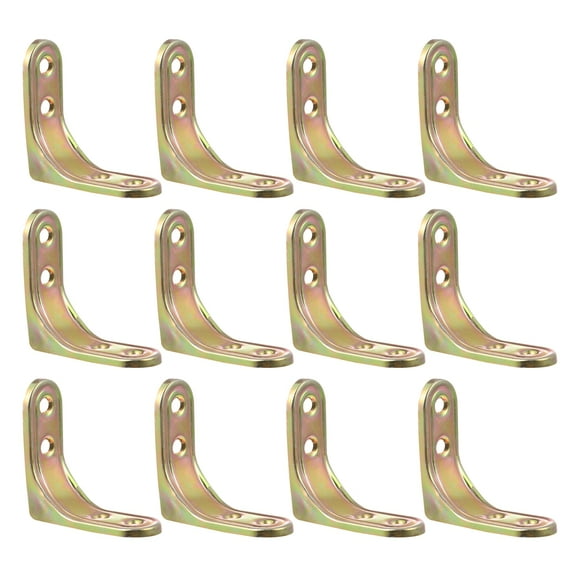 NIYANGLE 12Pcs Precision Production L Bracket Corner Brace For Cabinet Triangle Bracket Heavy Load Support