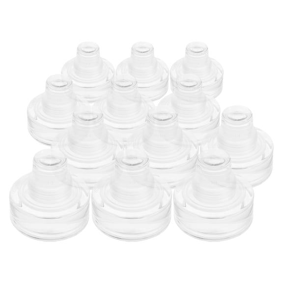 NIYANGLE 12Pcs T Shaped Transparent Glass Stopper Plugs Airtight Wine Bottle Stoppers for Home and Bar Use