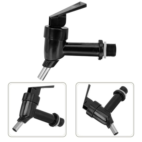 NIYANGLE Replaceable Water Spigot Faucet Black 1Set 3.9X3.5X1In