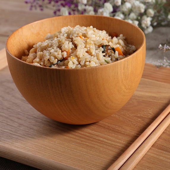 NIYANGLE 1Pack Bowl Wood Assorted Color For Fruit Holder Kitchenware