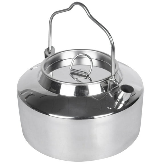 NIYANGLE 1Pack Compact Camping Kettle Stainless Steel 304 for Outdoor Adventure 6.29x5.89x5.89in