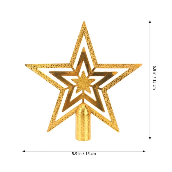 NIYANGLE Plastic Tree Topper PVC 1Pcs Christmas Tree Decoration