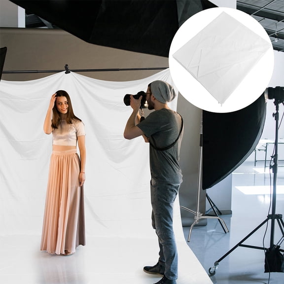 NIYANGLE White Background Fabric Cloth for Photography Scenes, Table Cover, and Decorative Layout - 1 Piece