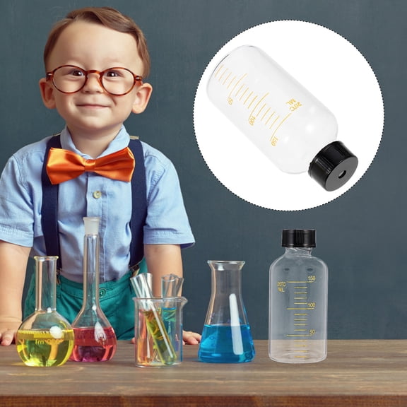 NIYANGLE 1Pc Transparent Vials with Caps Glass Sample Bottle Leak Proof for Laboratory Use