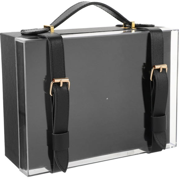 NIYANGLE 1Pcs Black Acrylic present Box for Friends Birthday and Wrapping