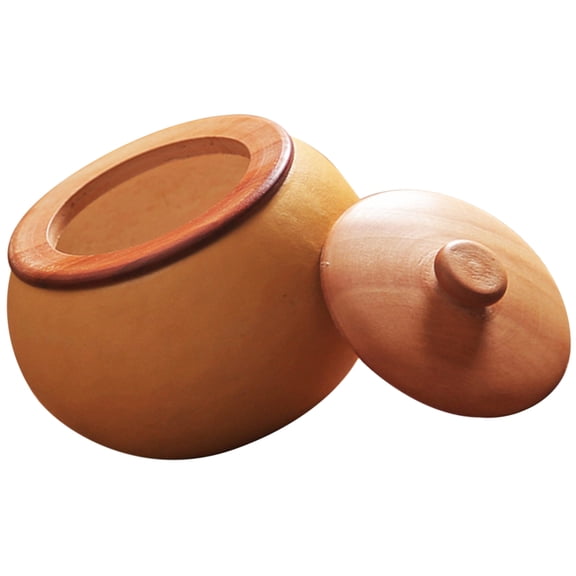 NIYANGLE 1Pcs Retro Tea Coffee Sugar Canisters Khaki Wood for Loose Tea Container