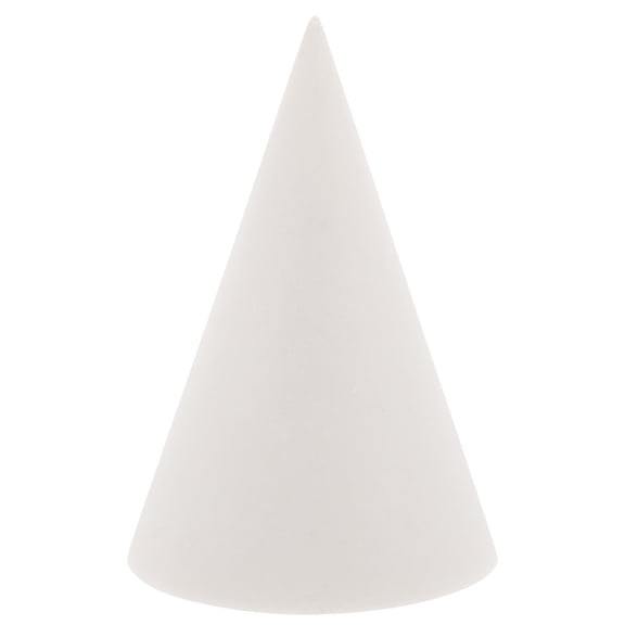NIYANGLE Drawing Figure Desktop Geometrical Cone Sculpture White Gypsum 1Pack