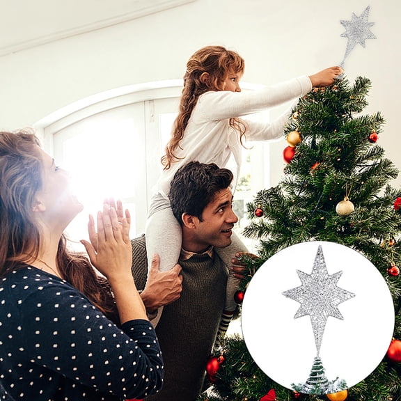 NIYANGLE Weather-Resistant Eight Pointed Star Tree Topper, Outdoor Holiday and Garden Decoration for Christmas Trees