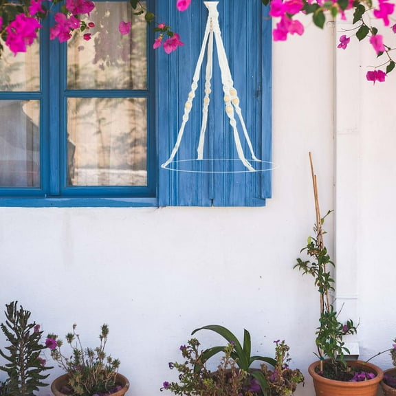 NIYANGLE 1Set Bohemian Style Cotton Rope Plant Hanger Indoor Hanging Flower Pot Holder Macrame Pattern