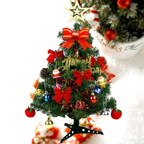 NIYANGLE 1Set Christmas Tree Multi Color 45x24x24cm PVC Christmas Center Piece for Friends