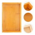 thumbnail image 1 of NIYANGLE bathroom tray Tray Light Brown Wood Hold Toothbrush Cups Vanity Countertop 1Pcs, 1 of 8
