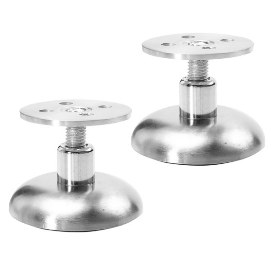 NIYANGLE 1Set Plated Silver Adjustable Stainless Steel Furniture Legs for Sofa Cabinet and Table Support