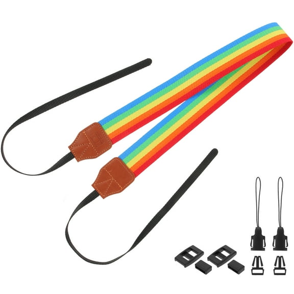 NIYANGLE 1Set Straps for Cameras Multi-colored Stripes Polyester with Wide Band and Minimalist Style for Photographers