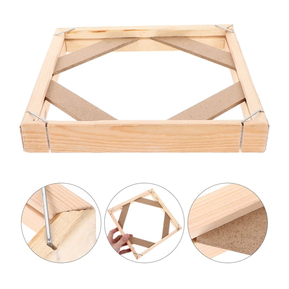 NIYANGLE DIY Wooden Canvas Frame Kit Beige for Easy Installation and Wall Hanging