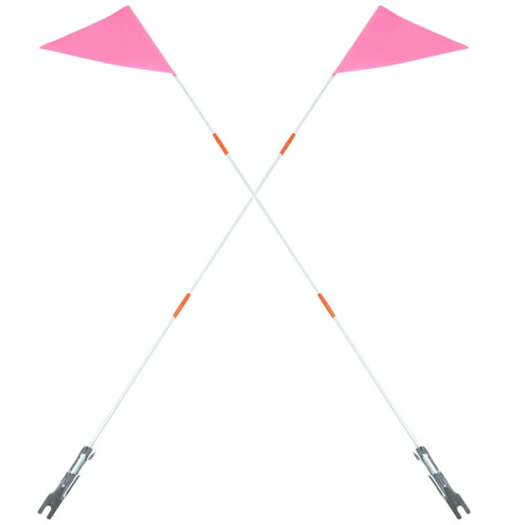 NIYANGLE Bike Flags for Safety Pink 2 Sets