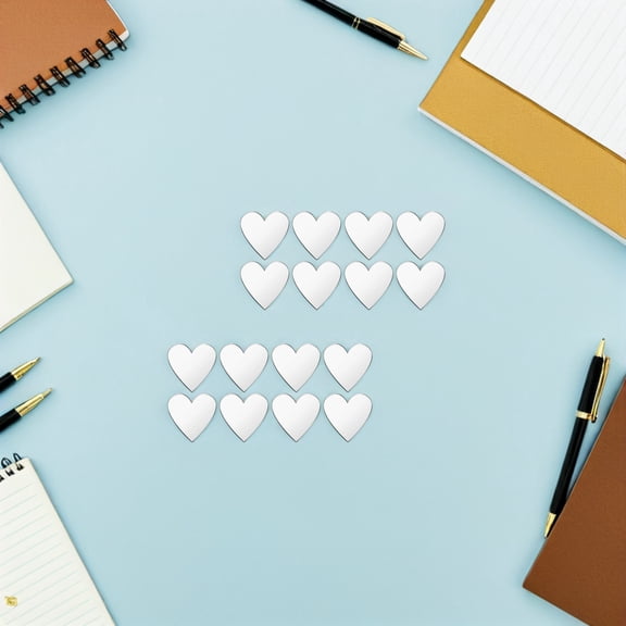 NIYANGLE 200Pcs Mini Heart Acrylic Mirror Stickers Peel and Stick Wall Art for Home Decoration