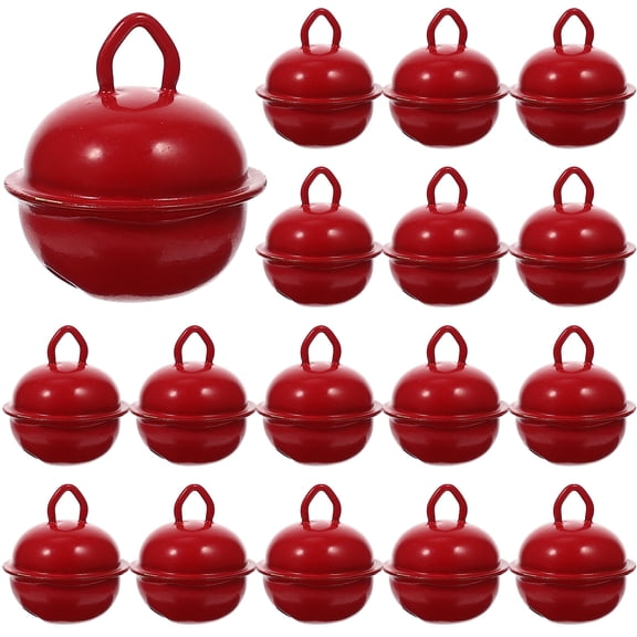 NIYANGLE 20pcs Red Christmas Bells Set for Holiday Home Decoration, Festive Ornaments for Indoor and Outdoor Use