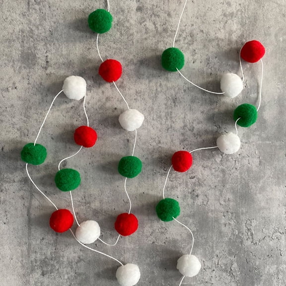 NIYANGLE 2Pcs Ball String for Christmas Tree Pendant Assorted Color Wool Nordic Wind Home Decoration 11.8X0.98X0.98in