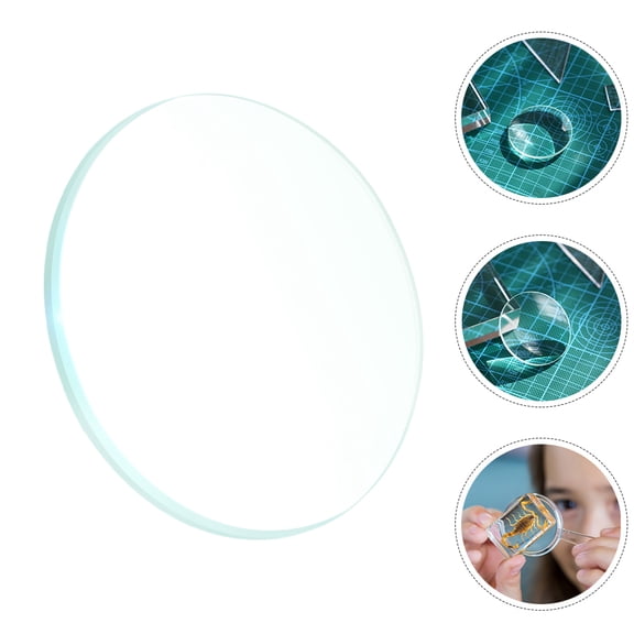 NIYANGLE 2Pcs Clear Glass Double Convex Lens for Laboratory Use in Physics Teaching and Experiments