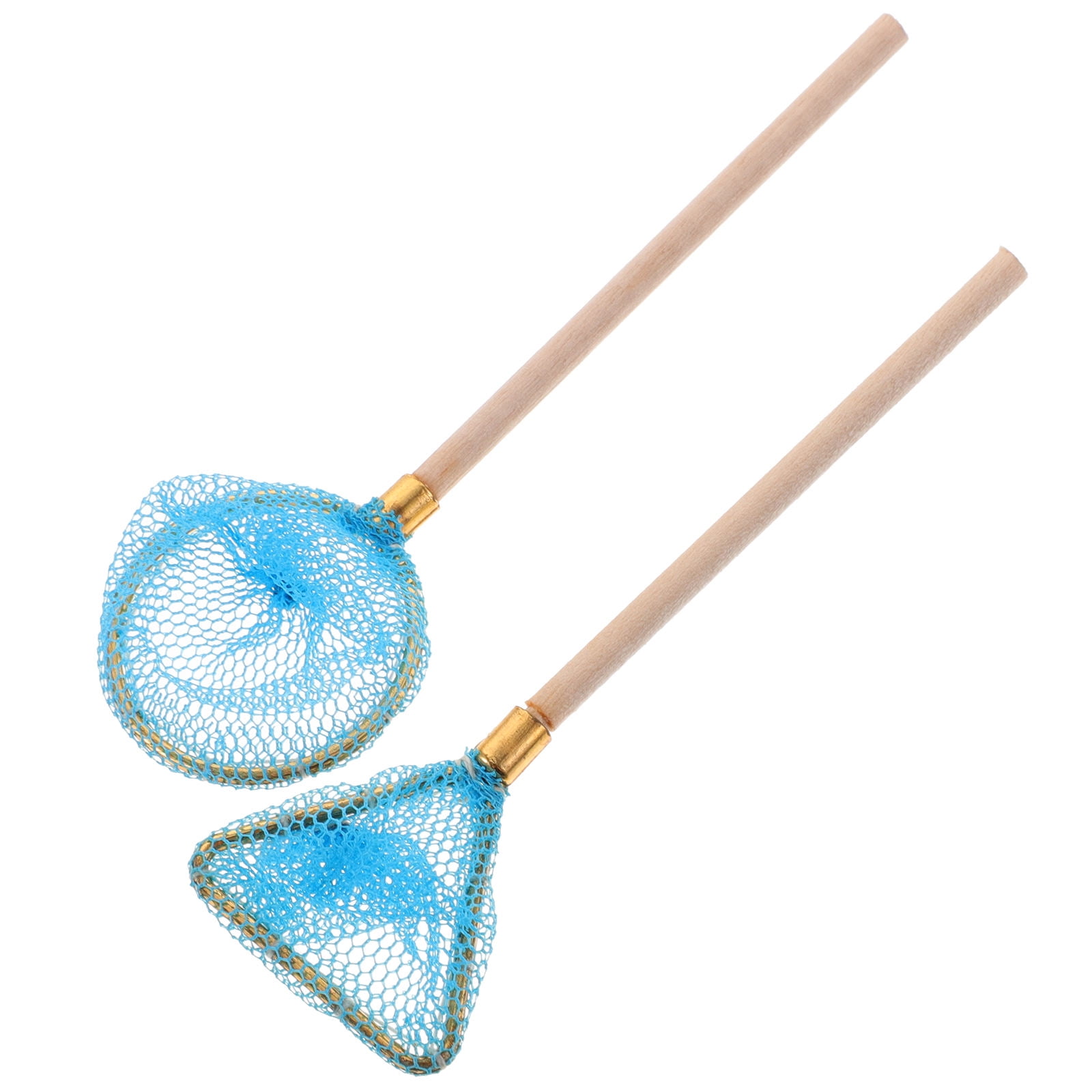 NIYANGLE Mini Fishing Net Net Parents Pretend Play Layout 2Pcs
