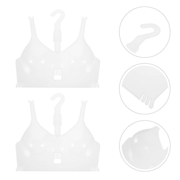 NIYANGLE Stand Hanger Clothing Bra Mannequin Transparent Plastic 2Pcs