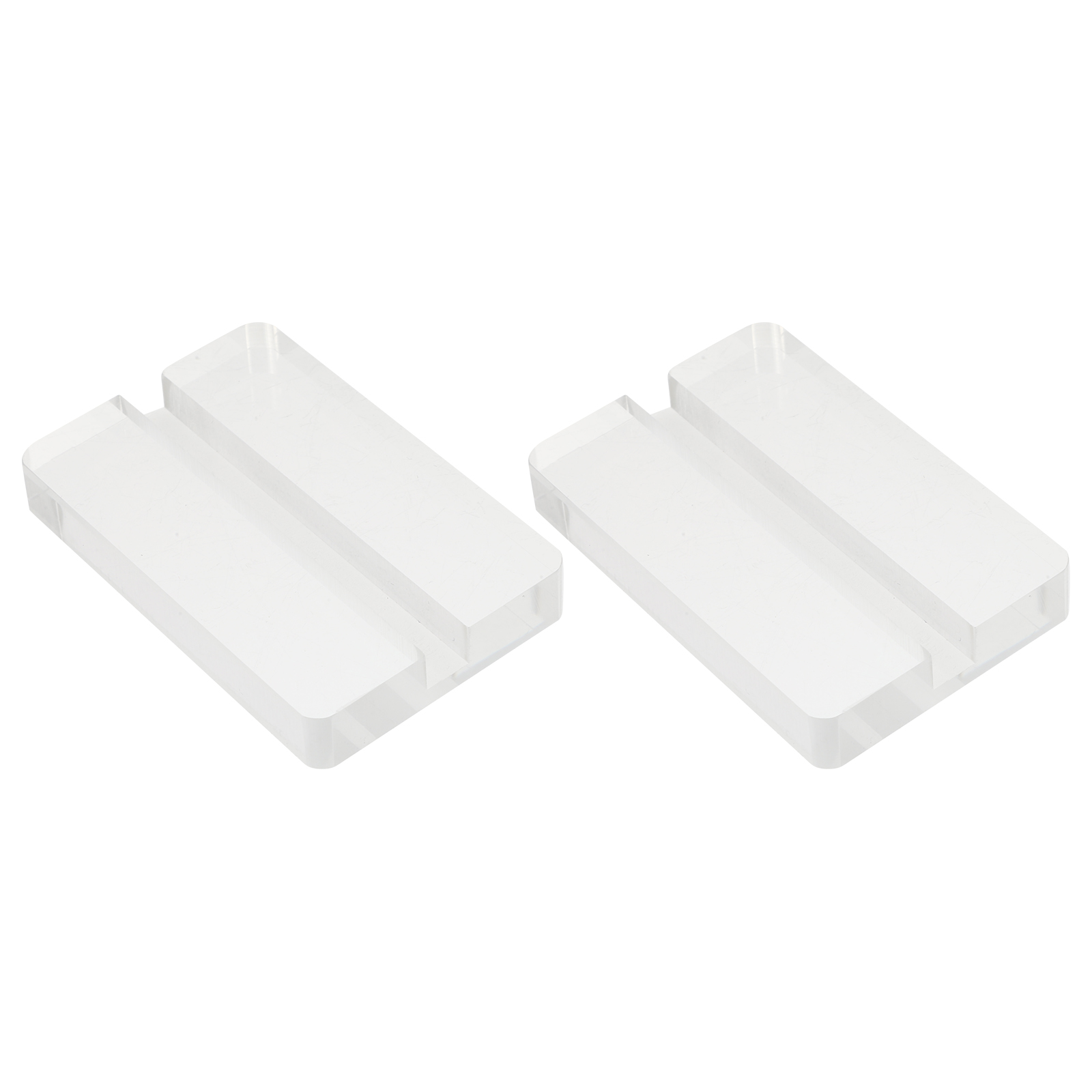 NIYANGLE Desktop Card Support Acrylic Transparent 2Set 3X2X0.5In ...