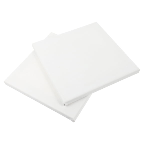 NIYANGLE 2Pcs White Wood and Linen Art Canvas Frame Easy Install for Wall Decoration