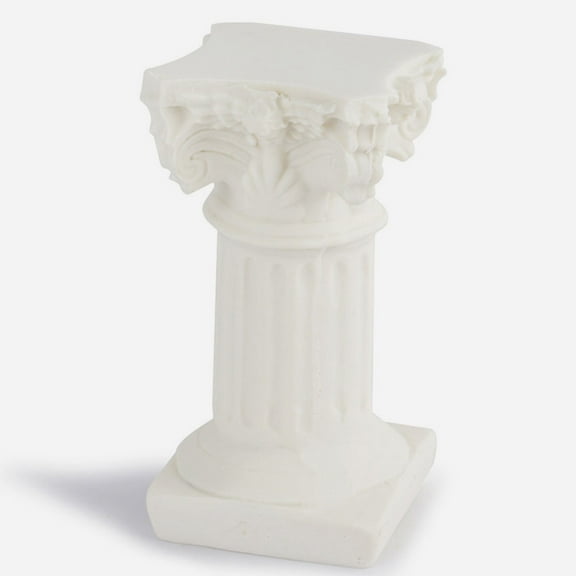 NIYANGLE 3Pcs White Resin Mini Pillars Decor for Sand Table Stylish Elegant Roman Column Statues
