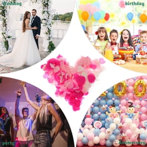 NIYANGLE 4Packs Heart Confetti Paper Biodegradable for Wedding Festival Party Table Decor