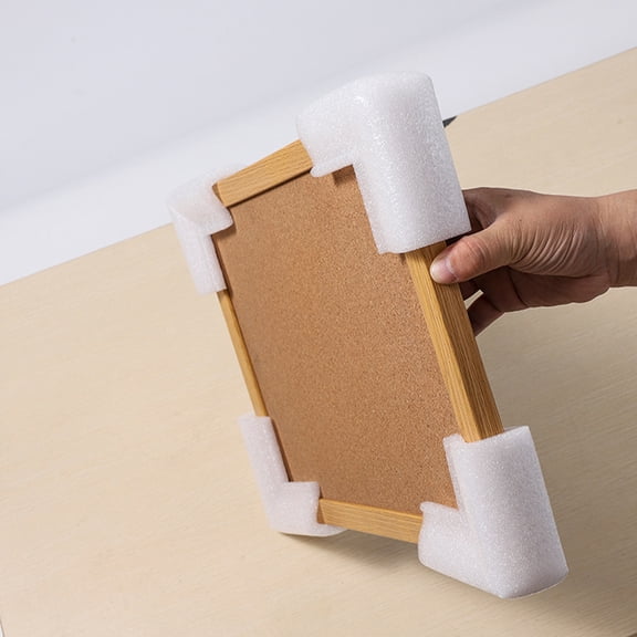 NIYANGLE 50 Pcs White Foam Edge Protectors, Corner Guards for Picture Frames, Packing, Mailing, Moving and Shipping Supplies