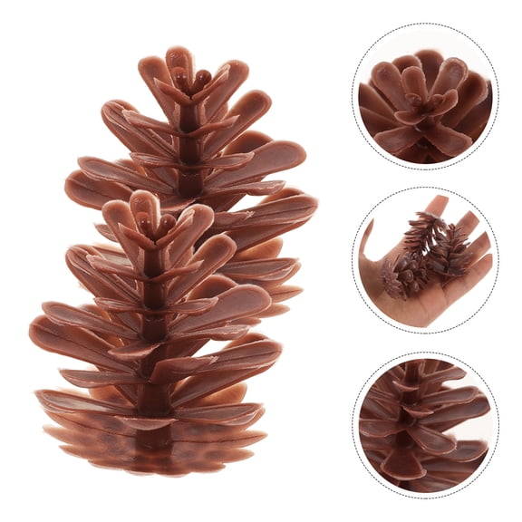 NIYANGLE 50Pcs Small Faux Pine Cones Handmade Light Brown Pine Cone Decorations for Weddings