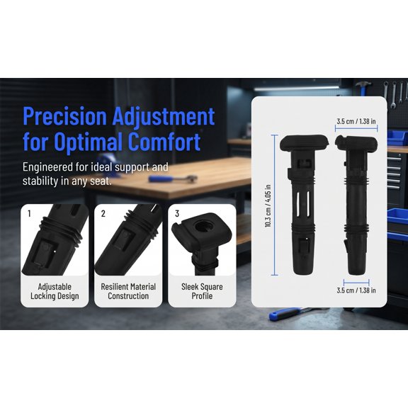 NIYANGLE 5Pcs Adjustable Black Plastic Car Headrests Guide Inserts with Locking Design for Front Seat Support