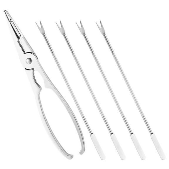 NIYANGLE 5Pieces Crab Picker Stainless Steel for Outdoor BBQ
