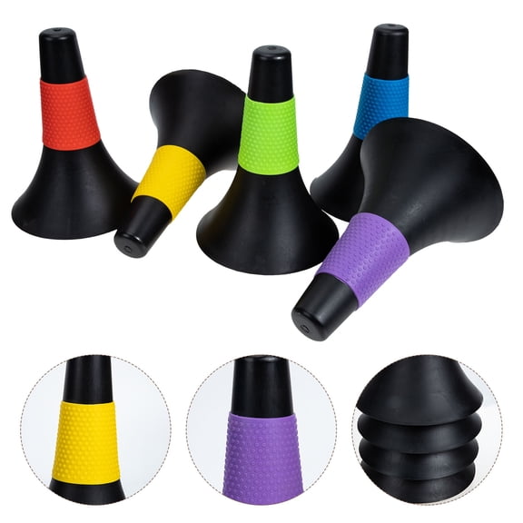 NIYANGLE 5pcs Compact Football Field Markers Agile Soccer Cones Easy To Use Carry Training Props For Soccer Practice