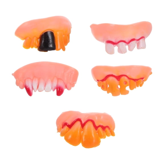NIYANGLE 5pcs Fake Tooth Washmachine Props for and Easter Events