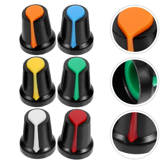 NIYANGLE Guitar Knobs Plastic 60Pcs 1.4x0.55x0.59In