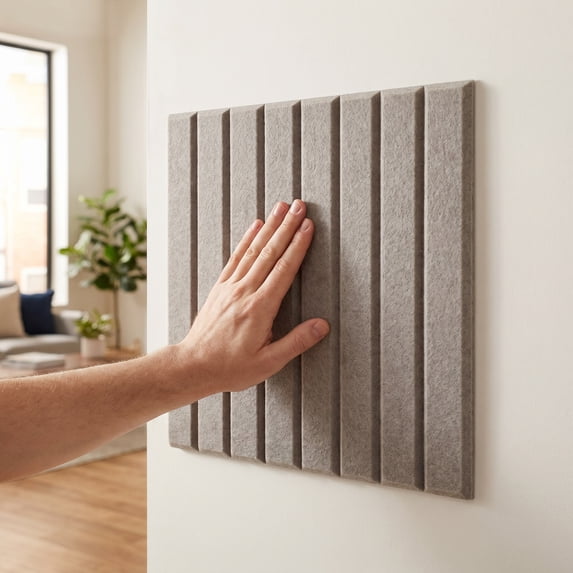 NIYANGLE 6Pcs Beige Sound Absorbing Felt Wall Panels Peel and Stick ...
