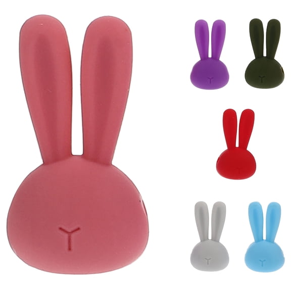 NIYANGLE 6Pcs Cartoon Cup Markers Silicone Drink Markers for Party Scenes Reusable Portable