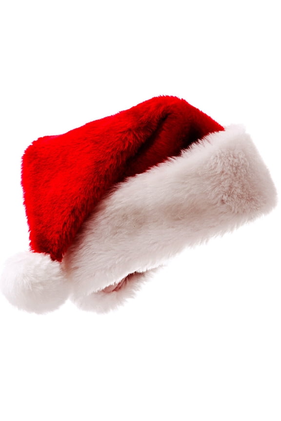 6Pcs Festive Design Christmas Hat Plush Red For Outdoor Activities And Community Events Holiday Hats