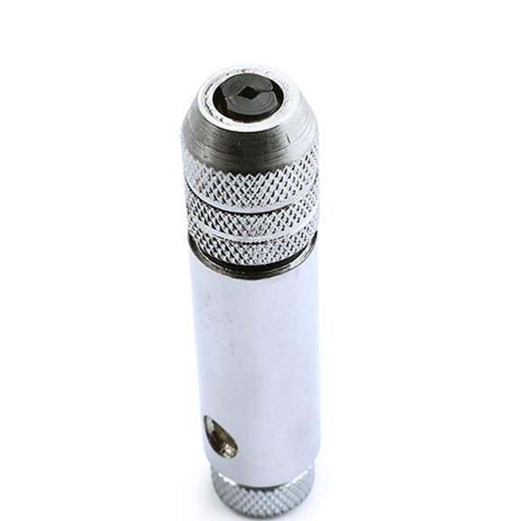 NIYANGLE 6Pcs Hand Tap Wrench Plated Silver T Handle Ratchet Solid Steel for Assembly and Metal Processing