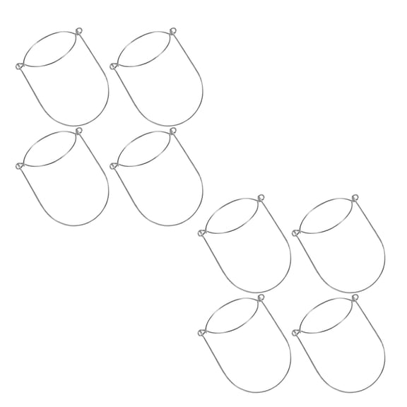 NIYANGLE 8Pcs Stainless Steel Wire Handles for Mason Jars with Plated Silver Finish Wide and Regular Mouth Jar Hooks